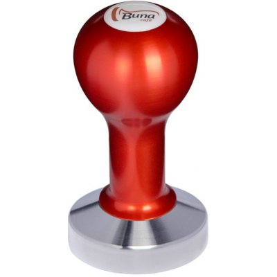 Buna Café Tamper kov červený, SP, nerez mat, plochý 57,5 mm – Zboží Mobilmania