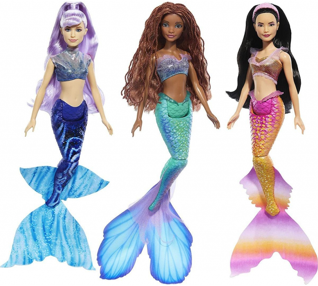 Mattel Disney Princess sada 3 ks panenek Malá mořská víla a sestřičky