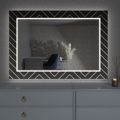 Artalo LED zrcadlo s dekorem D12 50 x 50 cm