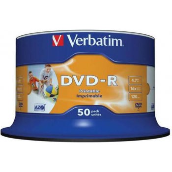 Verbatim DVD-R 4,7GB 16x, AZO, printable, spindle, 50ks (43533)