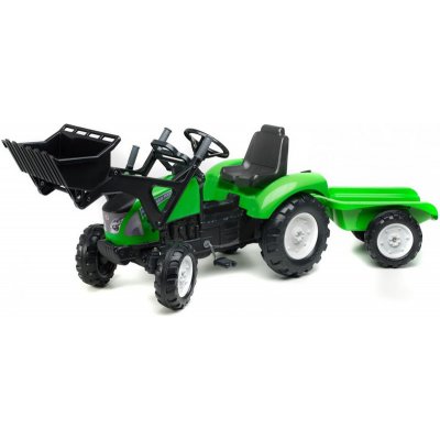 FALK Šlapací traktor 3023 Garden MSTER s nakladačem a vlečkou zelený