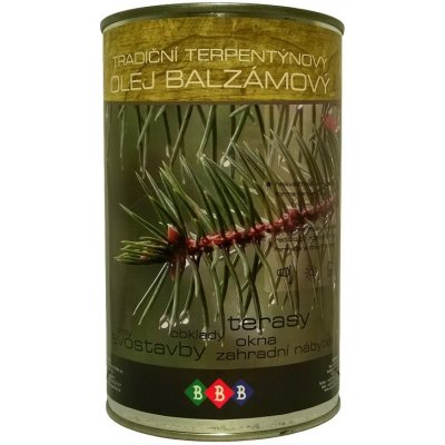 BBB barvy BBB Terpentýn - Terpentýnový olej balzámový 0,9 l – HobbyKompas.cz