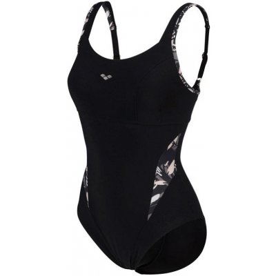 Arena Bodylift Swimsuit Francy Strap Back black white