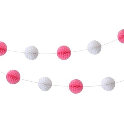 Godan GIRLANDA kuličky papírové růžovobílá 250cm – Zbozi.Blesk.cz