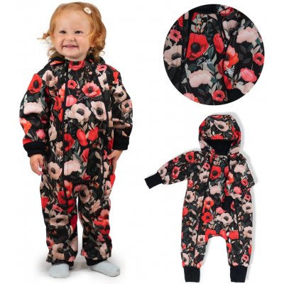 ESITO Rostoucí softshellová kombinéza s fleecem Vlčí máky černá – Zbozi.Blesk.cz