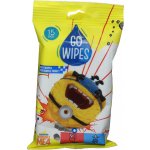 GoWipes vlhčené ubrousky s motivem Mimoň s antibakteriálním účinkem 15 ks – Zboží Dáma