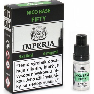 Nikotinová báze CZ IMPERIA 5x10ml PG50-VG50 6mg – Zboží Mobilmania