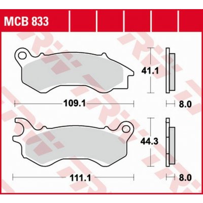 TRW ZF brzdové destičky KH603 organické HONDA NSC 50/110 12-, PCX 125/150 10-, KYMCO PEOPLE 125 16-, PEUGEOT DJANGO 50/125/150 14-, přední | Zboží Auto