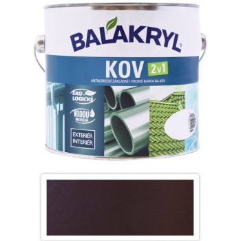 Balakryl Kov 2v1 vodou ředitelná antikorozní barva na kov 2,5 l Tmavě hnědá  0240 od 1 076 Kč - Heureka.cz