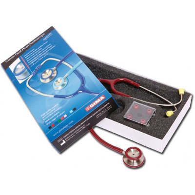 GIMA CLASSIC DUAL HEAD STETHO, Stetoskop pro interní medicínu, bordó