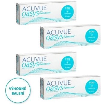 Johnson & Johnson Acuvue Oasys 1-Day with HydraLuxe 30 čoček balení 3+1 zdarma