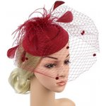 B-TOP Dámský FASCINÁTOR KLOBOUČEK S PEŘÍM - vínový – Zboží Dáma B-TOP Dámský FASCINÁTOR KLOBOUČEK S PEŘÍM - vínový – Zboží Dáma