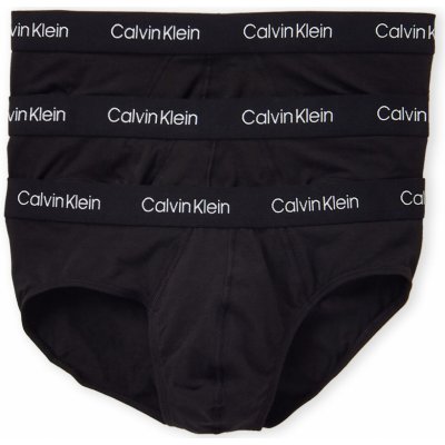 Calvin Klein pánské SLIPY ČERNÉ 3 Pack COTTON STRETCH