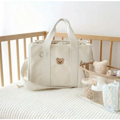 MOMMY BAG světle béžová praktická taška – Sleviste.cz