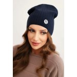 Fashionweek Dámská čepice s proužky a ozdobným knoflíkem CZ1 Tmave modry – Hledejceny.cz