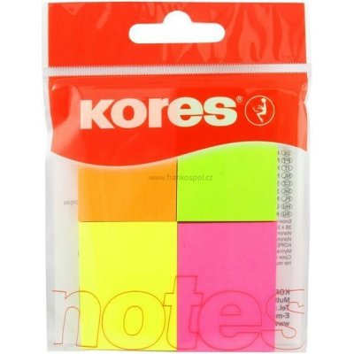 Samolepicí bloček KORES, 38 x 51 mm, nenový mix – Hledejceny.cz