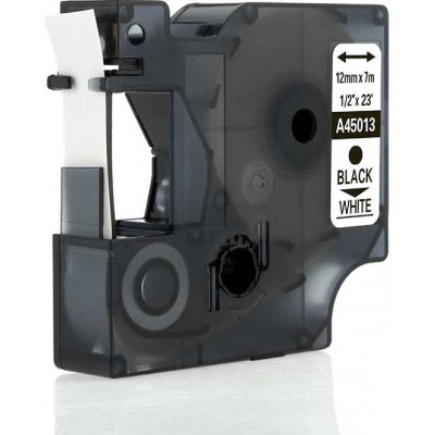 Kompatibilní páska s Dymo 45013, S0720530, 12mm x 7m černý tisk / bílý podklad – Zbozi.Blesk.cz