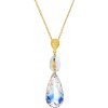 Náhrdelník Šperky-image.cz se Swarovski elements double Teardrop Gold NCG323061001ABAB AB