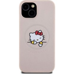 Hello Kitty PU Kitty Asleep Logo MagSafe iPhone 15 růžové
