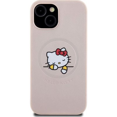 Hello Kitty PU Kitty Asleep Logo MagSafe iPhone 15 růžové – Zboží Mobilmania