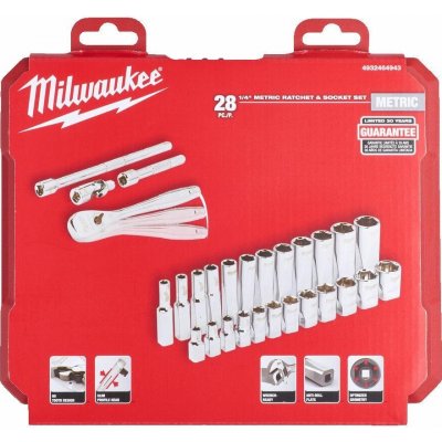 Milwaukee 4932464943 gola sada 1/4" 28ks – Zboží Dáma