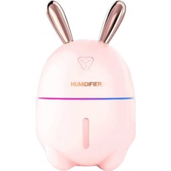 Respelen Ultrazvukový Rabbit aroma difuzér s LED osvětlením Růžová 300 ml
