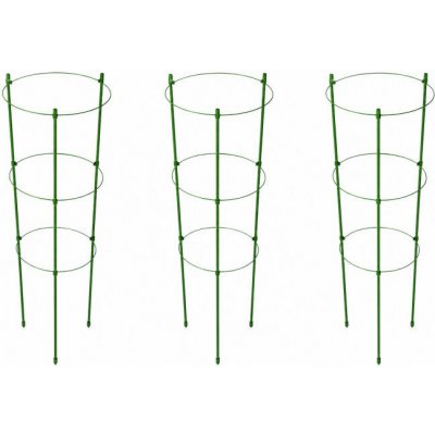 DIVODV 27930 Kruhová opora pro rostliny 90 cm, 3 kruhy, sada 3 ks, zelená – Sleviste.cz