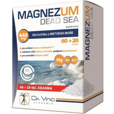 Da Vinci Magnezum Dead Sea 60 + 20 tablet zdarma – Hledejceny.cz