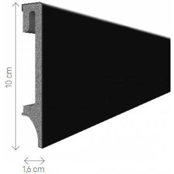 VOX Espumo Podlahová lišta černá 24 m ESP406