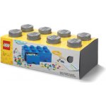 LEGO® úložný box 8 se zásuvkou 25 x 50 x 18 cm tmavě šedá – Hledejceny.cz