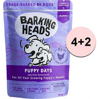 Barking Heads Puppy Days Grain Free 6 x 300 g – Zboží Mobilmania