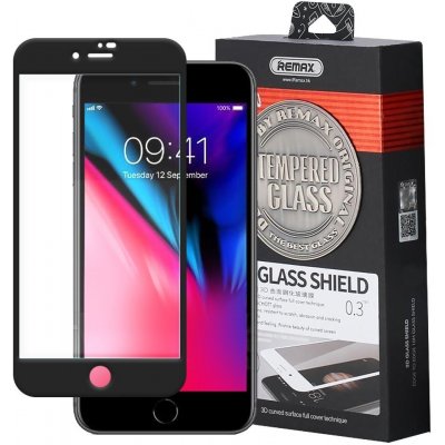 Remax Caesar 3D Tempered Glass tvrzené sklo s rámem přes celý displej iPhone 8 Plus / 7 Plus černé A1-10349 – Zboží Živě