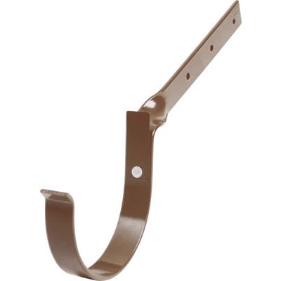 Bravo Okapový hák 100 mm překroucený hnědý – Zboží Mobilmania