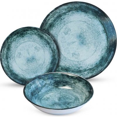 Green home Sada keramických talířů BLUE 18 ks – Zboží Mobilmania