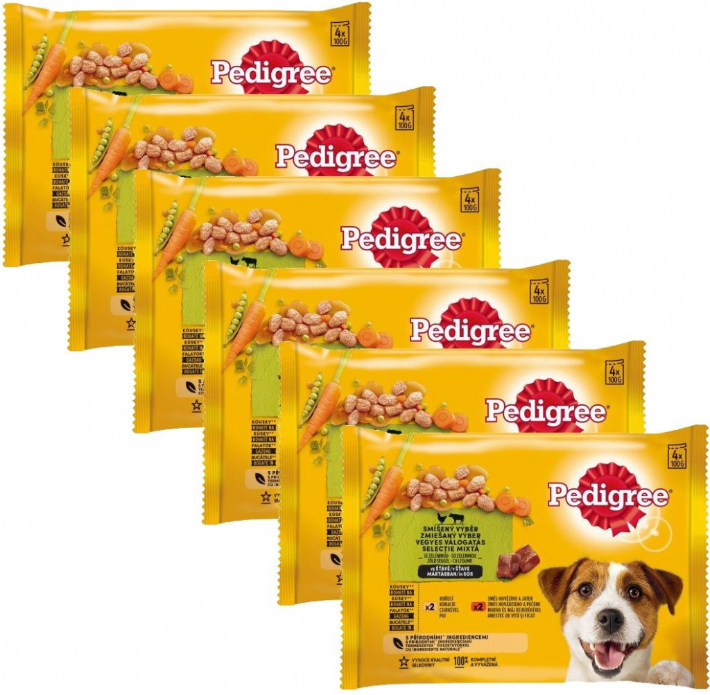 Pedigree se zeleninou ve šťávě 6 x 4 x 100 g