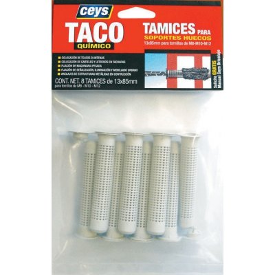 CEYS Sada TACO plastová sítka pro chemické kotvy 13x85mm 1ks = 8sítek 42901615