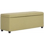 Vidaxl Lavice s úložným prostorem 116 cm zelená polyester – Zboží Dáma
