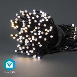 NEDIS Vánoční Osvětlení SmartLife Řetěz Wi-Fi Teplé až chladné bílé 100 LED's 10.0 m Android™ / IOS