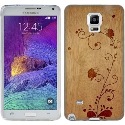 Pouzdro HEAD CASE Samsung Galaxy Note 4 (N910) vzor Dřevěné umění KVĚTINA