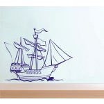 WALLVINIL Samolepky na zeď - Loď Barva: Růžová, rozměry 59x45 cm – Sleviste.cz