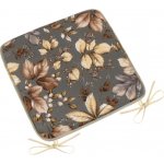 Bellatex Sedák EMA hladký Listí šedá, béžová, hnědá 40x40 cm – Zboží Dáma