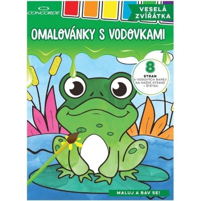 Omalovánky s vodovkami CONCORDE Veselá zvířátka A4 – Hledejceny.cz