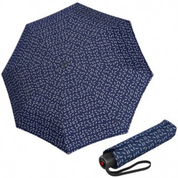 Knirps KNIRPS A.050 2DANCE BLUE - elegantní dámský skládací deštník