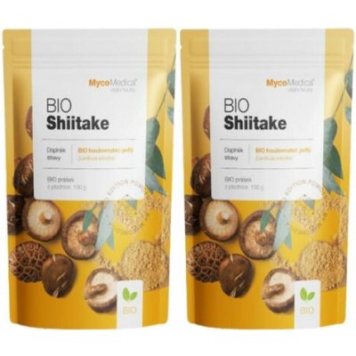 MycoMedica BIO Shiitake prášek 2x 100 g – Hledejceny.cz