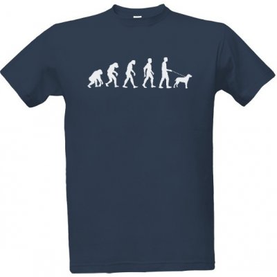Tričko s potiskem Vtipné tričko se psem Evoluce pánské Denim – Zboží Mobilmania