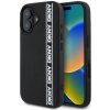 Pouzdro a kryt na mobilní telefon Apple DKNY 3D Rubber Repeat Logo Line pro iPhone 16 Black 3666339335304