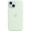 Pouzdro a kryt na mobilní telefon Apple iPhone 15 Silicone with MS - Soft Mint