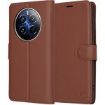 Techsuit - Kožené pouzdro - Realme 12 Pro - hnědé – Sleviste.cz