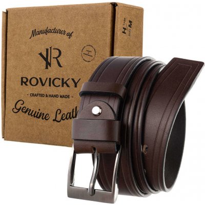 Rovicky Factory Price pánský hnědým kožený pásek – Sleviste.cz