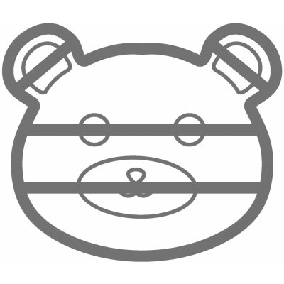 Vykrajovátko - Medvěd - hlava ve 3D – Zboží Mobilmania